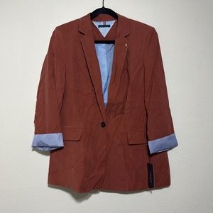 NWT Tommy Hilfiger Orange Rust Blazer Size 10